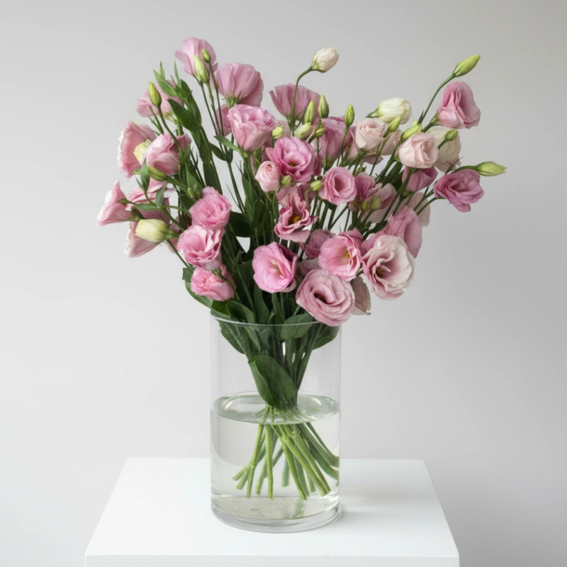 Blush Pink Lisianthus Vase Arrangement